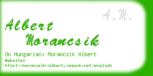 albert morancsik business card